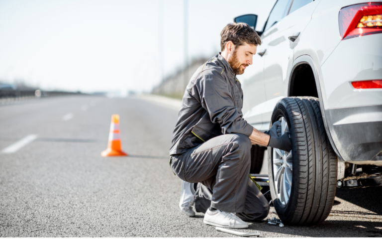 Roadside tire change service near me fast response